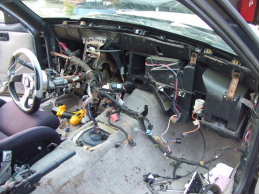 Front fascia removed