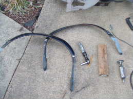 Pieces removed from front fenders